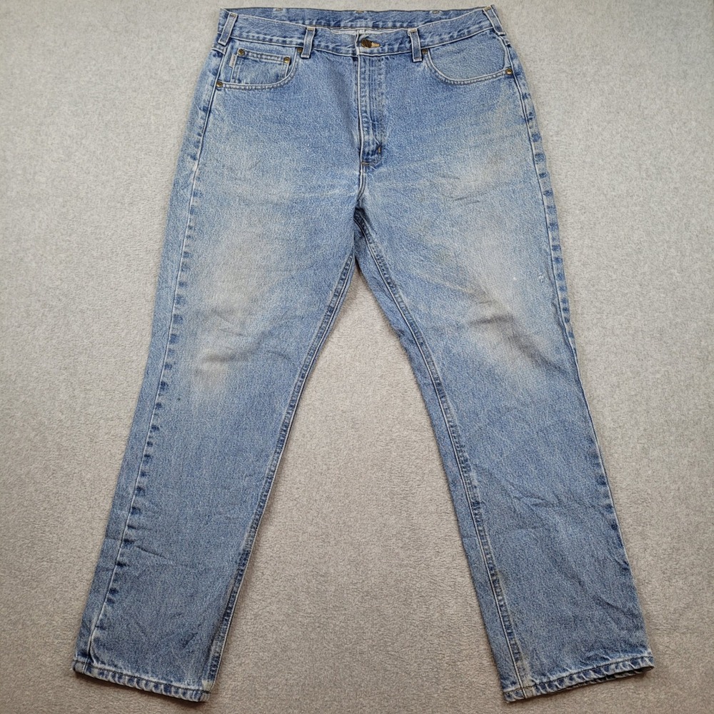 Carhartt Jeans Mens‎ 38x30 Blue Traditional Fit Stonewash B18-STW Denim Pants